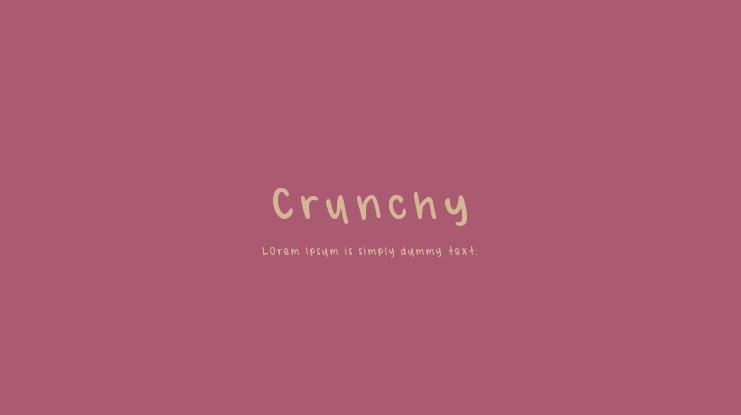 Crunchy Font