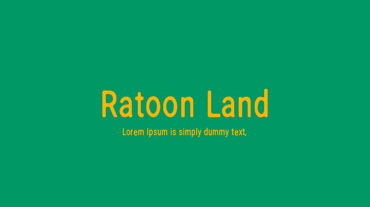 Ratoon Land Font