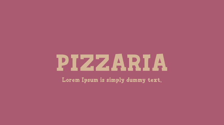 PIZZARIA Font