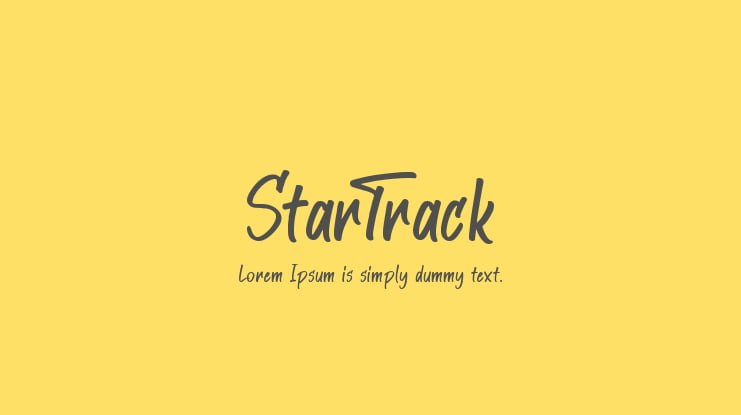 StarTrack Font