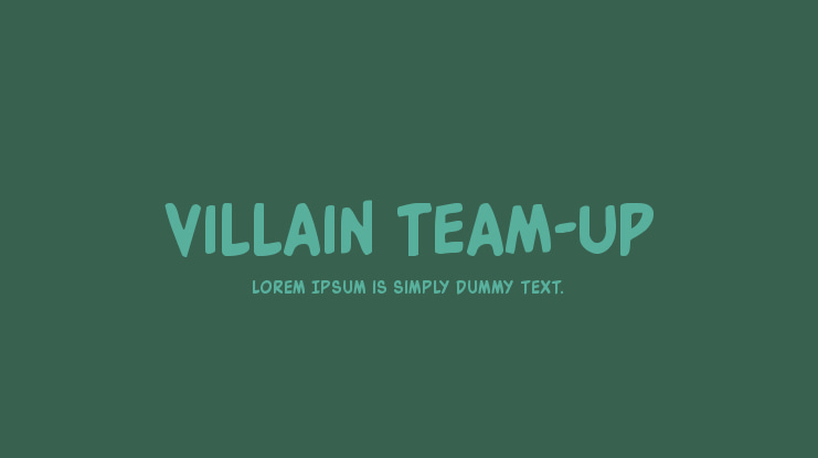 Villain Team-Up Font Family