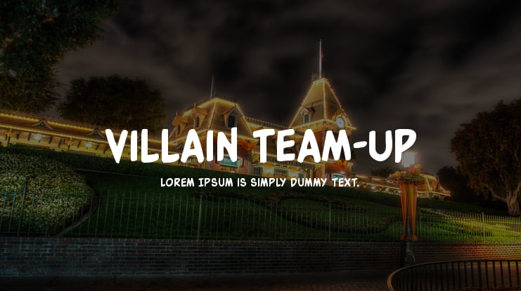 Villain Team-Up Font Family