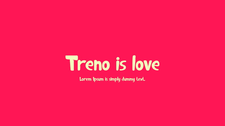 Treno is love Font