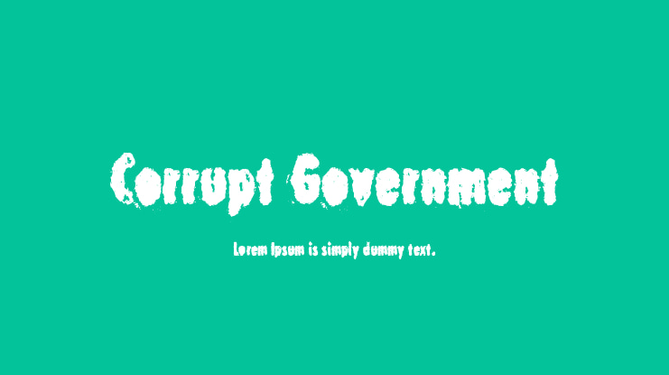 Corrupt Government Font