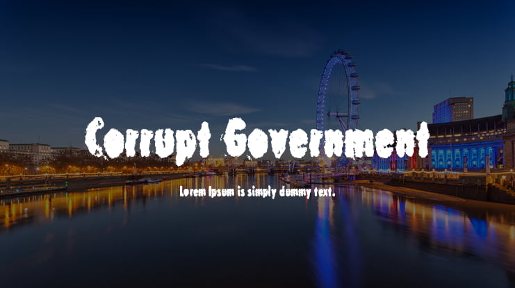 Corrupt Government Font