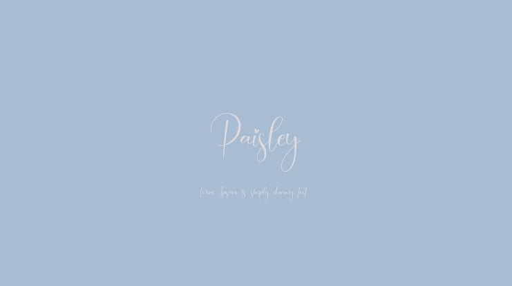 Paisley Font