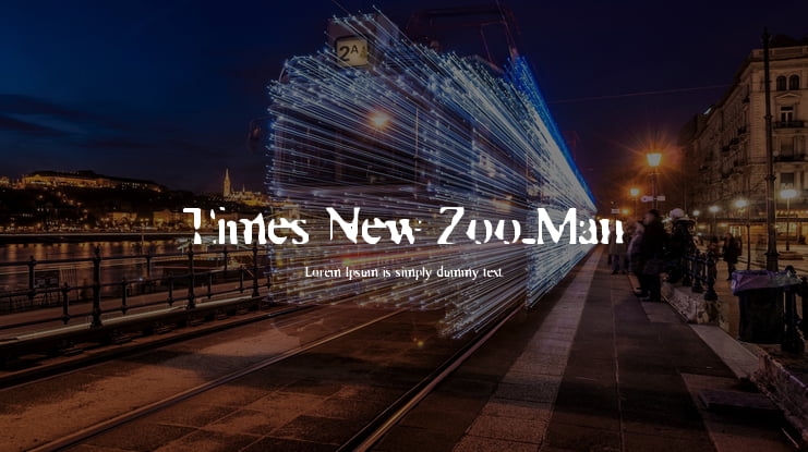 Times New Zoo-Man Font