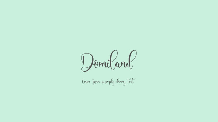 Domiland Font