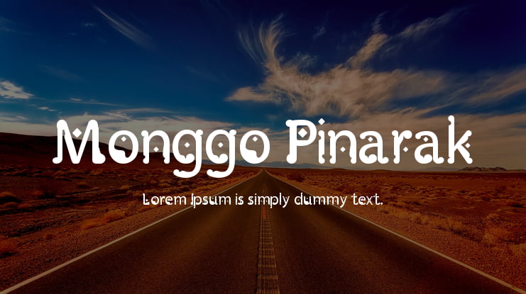Monggo Pinarak Font