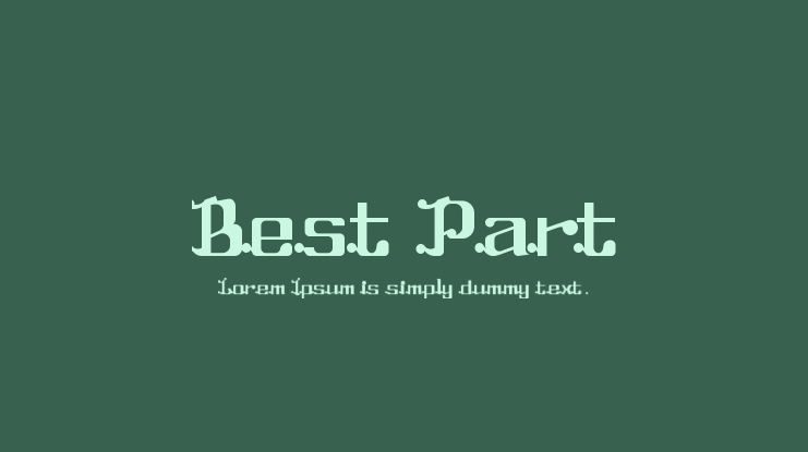 Best Part Font