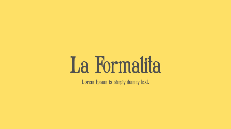 La Formalita Font
