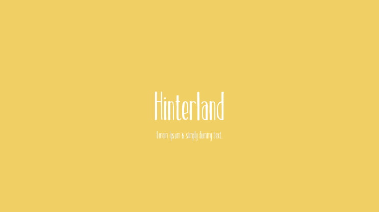 Hinterland Font