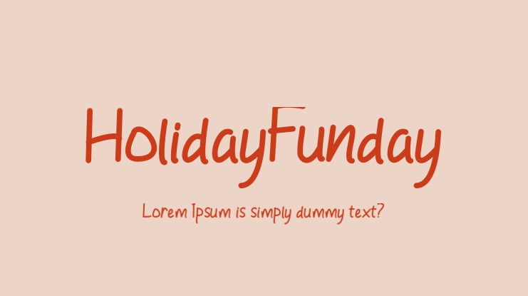 HolidayFunday Font