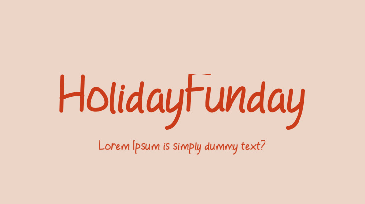 HolidayFunday Font