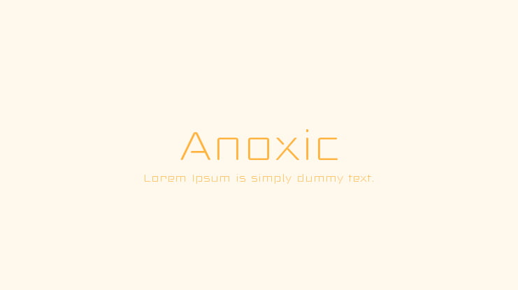 Anoxic Font Family