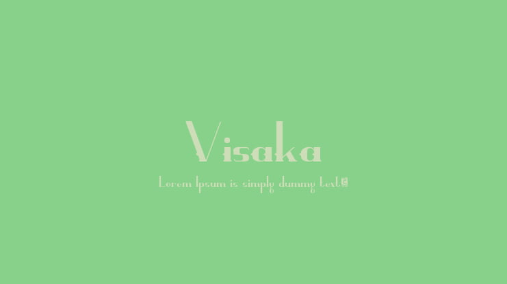 Visaka Font