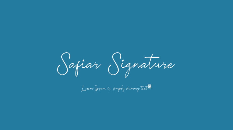 Safiar Signature Font