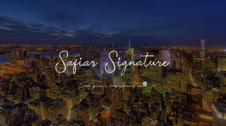 Safiar Signature Font