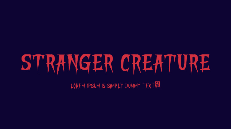 STRANGER CREATURE Font