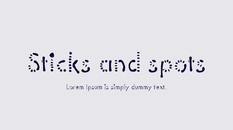 Sticks and spots Font
