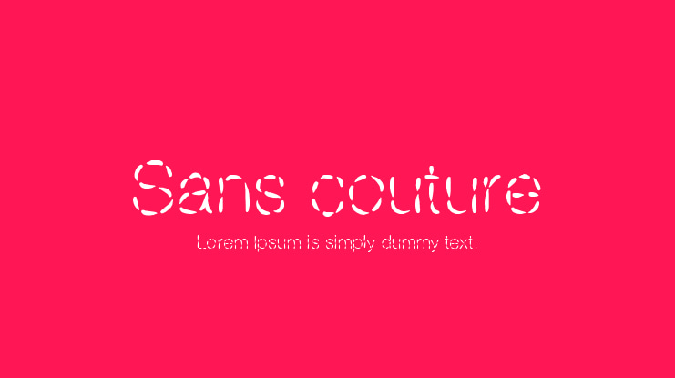 Sans couture Font