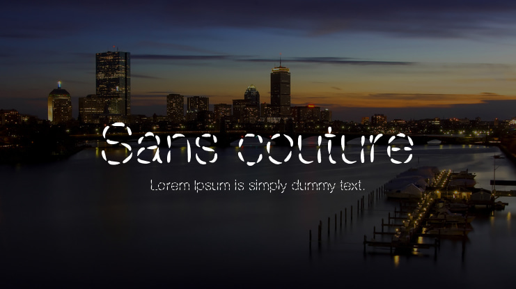 Sans couture Font