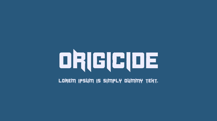 Origicide Font Family