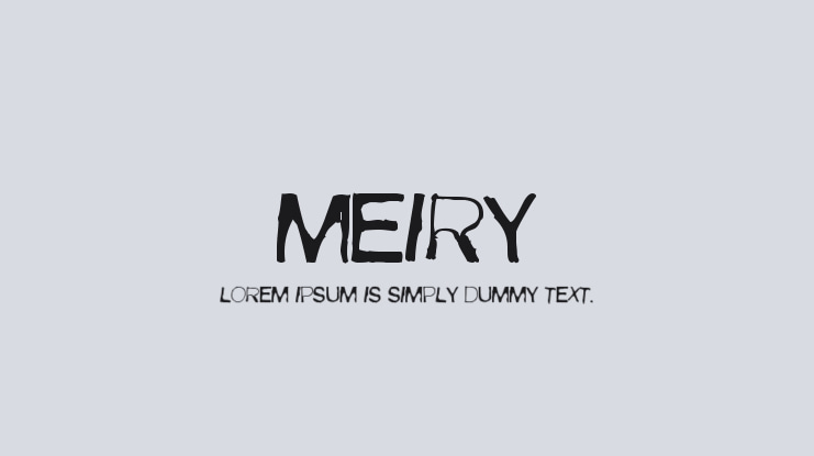 Meiry Font