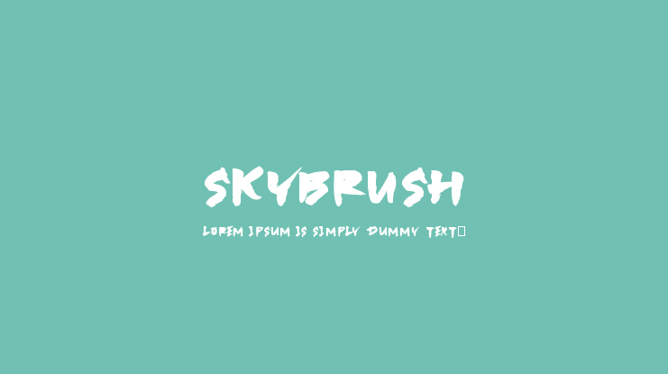 SKYBRUSH Font