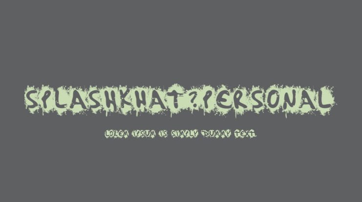 SplashKhat-PERSONAL Font
