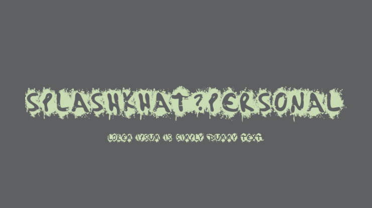 SplashKhat-PERSONAL Font