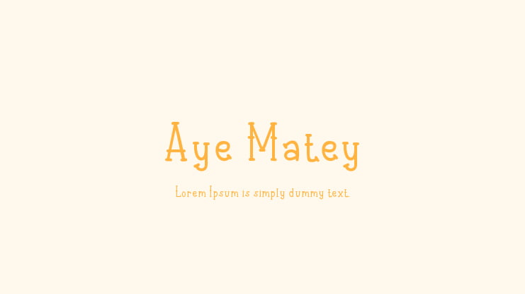 Aye Matey Font