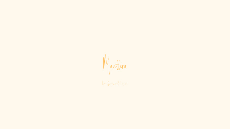 Manttera Font