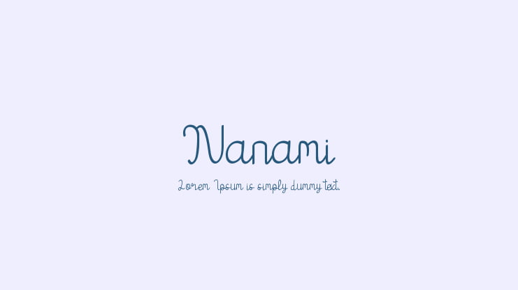 Nanami Font