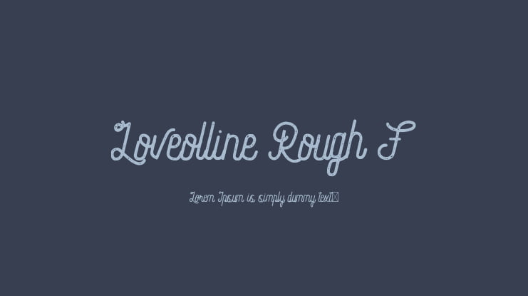 Loveolline Rough F Font