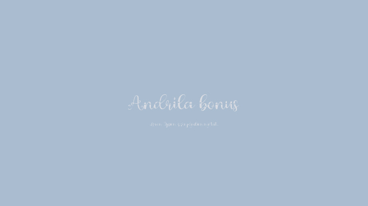 Andrila bonus Font