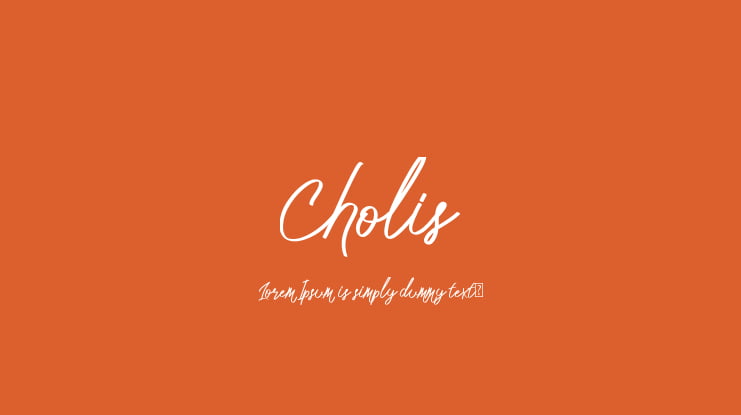Cholis Font