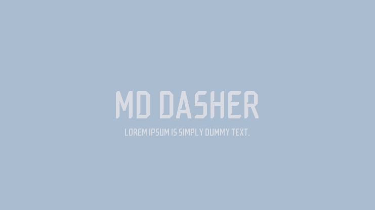 MD Dasher Font