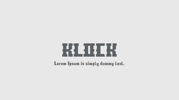 KLOCK Font