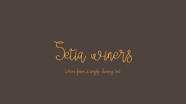 Setia winers Font