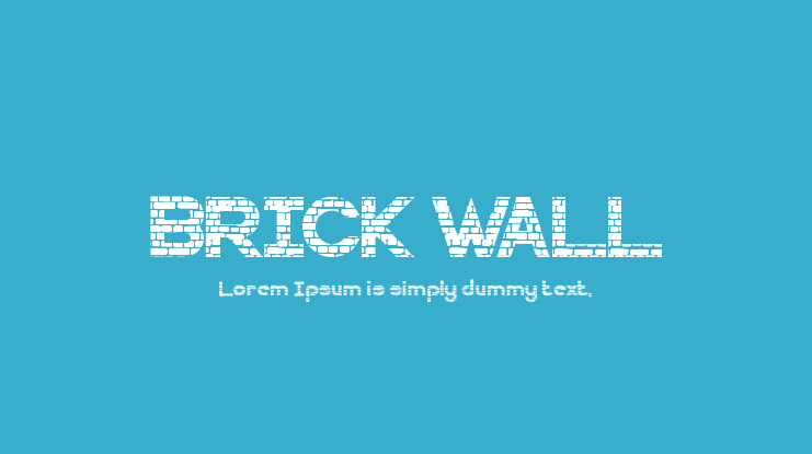 BRICK WALL Font