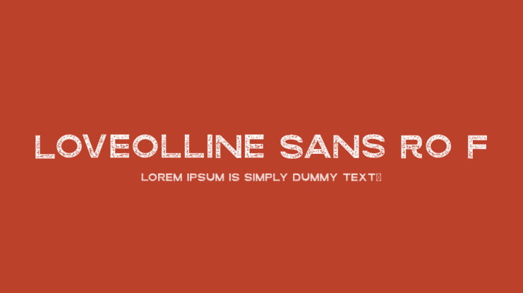 Loveolline Sans Ro F Font
