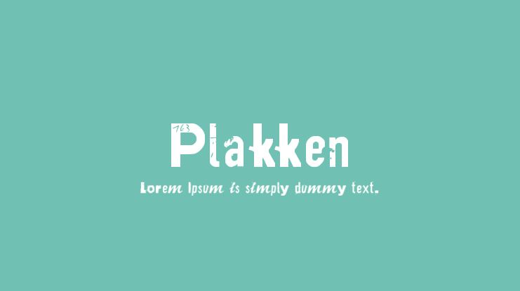 Plakken Font