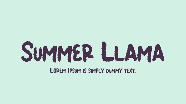 Summer Llama Font