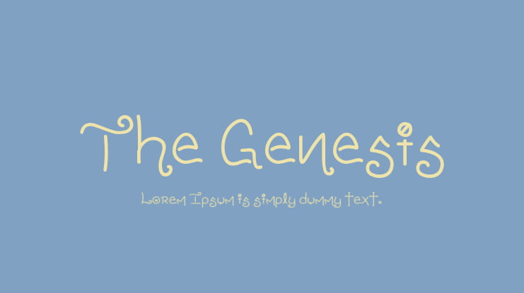 The Genesis Font