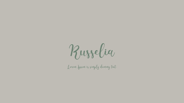 Russelia Font