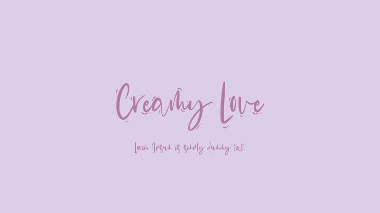Creamy Love Font