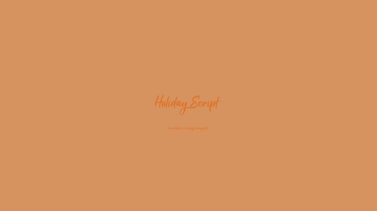 Holiday Script Font