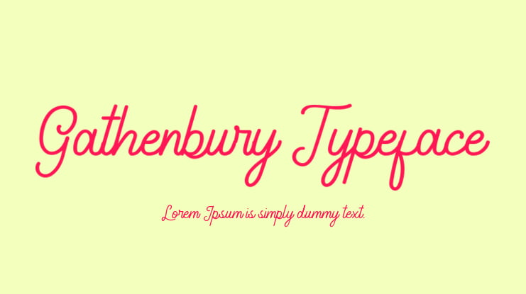 Gathenbury Typeface Font