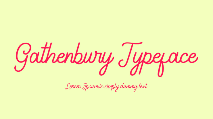 Gathenbury Typeface Font